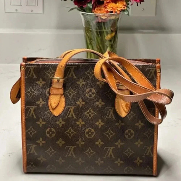LOUIS VUITTON Popincourt Haut Shoulder Bag Monogram Leather Brown + COA - Picture 3 of 16